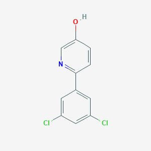 molecular formula C11H7Cl2NO B6415265 2-(3,5-Dichlorophenyl)-5-hydroxypyridine, 95% CAS No. 1261936-15-5