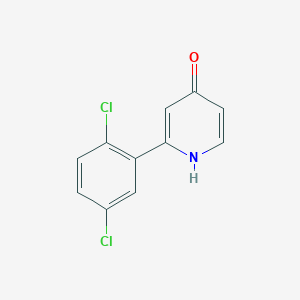 molecular formula C11H7Cl2NO B6415287 2-(2,5-Dichlorophenyl)-4-hydroxypyridine, 95% CAS No. 1261986-03-1