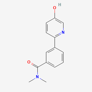 molecular formula C14H14N2O2 B6415291 2-[3-(N,N-Dimethylaminocarbonyl)phenyl]-5-hydroxypyridine, 95% CAS No. 1261939-18-7