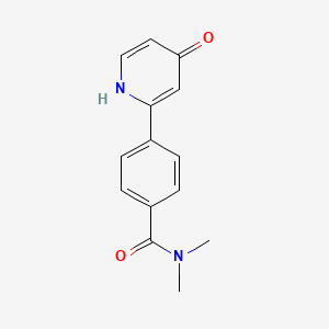 molecular formula C14H14N2O2 B6415304 2-[4-(N,N-Dimethylaminocarbonyl)phenyl]-4-hydroxypyridine, 95% CAS No. 1261910-46-6