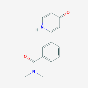 molecular formula C14H14N2O2 B6415310 2-[3-(N,N-Dimethylaminocarbonyl)phenyl]-4-hydroxypyridine, 95% CAS No. 1262010-39-8