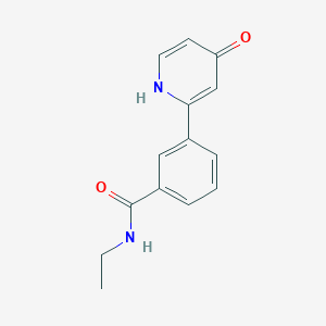 molecular formula C14H14N2O2 B6415317 2-[3-(N-Ethylaminocarbonyl)phenyl]-4-hydroxypyridine, 95% CAS No. 1261951-13-6