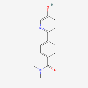 molecular formula C14H14N2O2 B6415328 2-[4-(N,N-Dimethylaminocarbonyl)phenyl]-5-hydroxypyridine, 95% CAS No. 1261986-10-0