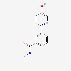 molecular formula C14H14N2O2 B6415331 2-[3-(N-Ethylaminocarbonyl)phenyl]-5-hydroxypyridine, 95% CAS No. 1261939-23-4
