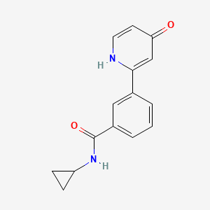 molecular formula C15H14N2O2 B6415567 2-[3-(Cyclopropylaminocarbonyl)phenyl]-4-hydroxypyridine, 95% CAS No. 1261905-42-3