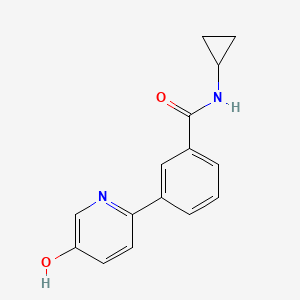 molecular formula C15H14N2O2 B6415589 2-[3-(Cyclopropylaminocarbonyl)phenyl]-5-hydroxypyridine, 95% CAS No. 1261974-55-3