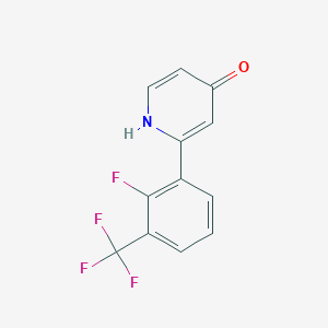 molecular formula C12H7F4NO B6415594 2-(2-Fluoro-3-trifluoromethylphenyl)-4-hydroxypyridine, 95% CAS No. 1261914-30-0