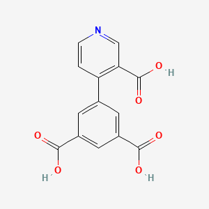 molecular formula C14H9NO6 B6415600 4-(3,5-Dicarboxyphenyl)nicotinic acid, 95% CAS No. 1261910-85-3