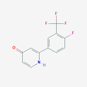 molecular formula C12H7F4NO B6415606 2-(4-Fluoro-3-trifluoromethylphenyl)-4-hydroxypyridine, 95% CAS No. 1261987-17-0