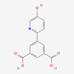 molecular formula C13H9NO5 B6415625 2-(3,5-Dicarboxyphenyl)-5-hydroxypyridine, 95% CAS No. 1261974-67-7