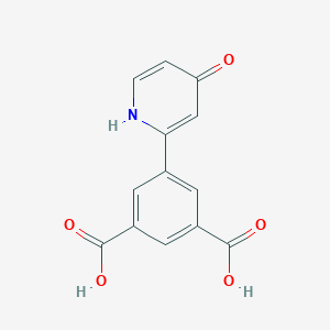 molecular formula C13H9NO5 B6415636 2-(3,5-Dicarboxyphenyl)-4-hydroxypyridine, 95% CAS No. 1261914-34-4