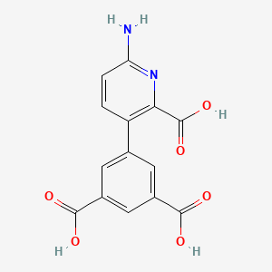 molecular formula C14H10N2O6 B6415643 6-Amino-3-(3,5-dicarboxyphenyl)picolinic acid, 95% CAS No. 1261895-08-2