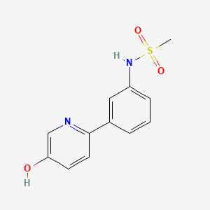 molecular formula C12H12N2O3S B6415750 5-Hydroxy-2-(3-methylsulfonylaminophenyl)pyridine, 95% CAS No. 1262011-11-9