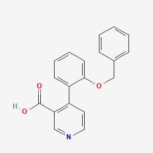 molecular formula C19H15NO3 B6415795 4-(2-Benzyloxyphenyl)nicotinic acid, 95% CAS No. 1261974-77-9