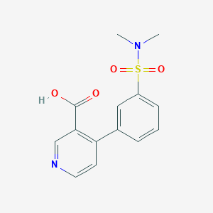 molecular formula C14H14N2O4S B6415842 4-(3-N,N-Dimethylsulfamoylphenyl)nicotinic acid, 95% CAS No. 1261914-77-5
