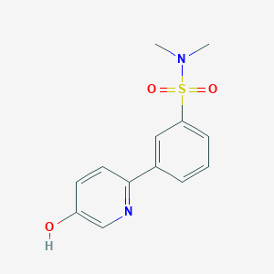 molecular formula C13H14N2O3S B6415848 2-(3-N,N-Dimethylsulfamoylphenyl)-5-hydroxypyridine, 95% CAS No. 1261908-80-8