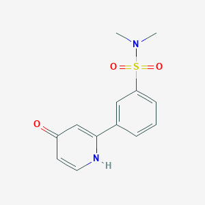 molecular formula C13H14N2O3S B6415851 2-(3-N,N-Dimethylsulfamoylphenyl)-4-hydroxypyridine, 95% CAS No. 1261936-72-4