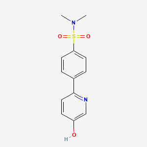 molecular formula C13H14N2O3S B6415870 2-(4-N,N-Dimethylsulfamoylphenyl)-5-hydroxypyridine, 95% CAS No. 1261914-87-7