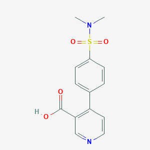 molecular formula C14H14N2O4S B6415889 4-(4-N,N-Dimethylsulfamoylphenyl)nicotinic acid, 95% CAS No. 1261914-81-1