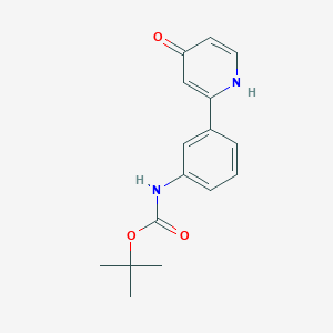 molecular formula C16H18N2O3 B6415914 2-(3-BOC-Aminophenyl)-4-hydroxypyridine, 95% CAS No. 1261936-86-0