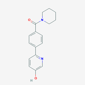5-Hydroxy-2-[4-(piperidine-1-carbonyl)phenyl]pyridine, 95%