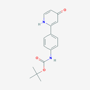 molecular formula C16H18N2O3 B6415987 2-(4-BOC-Aminophenyl)-4-hydroxypyridine, 95% CAS No. 1261963-49-8