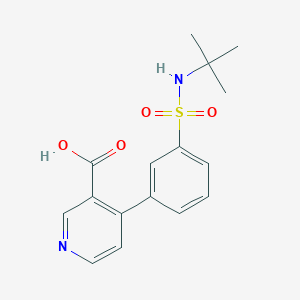 molecular formula C16H18N2O4S B6415993 4-(3-t-Butylsulfamoylphenyl)nicotinic acid, 95% CAS No. 1261940-05-9