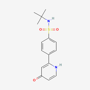 molecular formula C15H18N2O3S B6416003 2-(4-t-Butylsulfamoylphenyl)-4-hydroxypyridine, 95% CAS No. 1261911-06-1