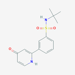 molecular formula C15H18N2O3S B6416008 2-(3-t-Butylsulfamoylphenyl)-4-hydroxypyridine, 95% CAS No. 1261987-59-0