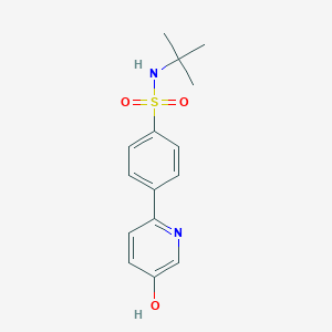 molecular formula C15H18N2O3S B6416012 2-(4-t-Butylsulfamoylphenyl)-5-hydroxypyridine, 95% CAS No. 1262010-72-9