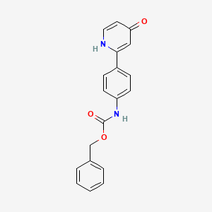 molecular formula C19H16N2O3 B6416058 2-(4-Cbz-Aminopheny)-4-hydroxypyridine, 95% CAS No. 1261987-65-8