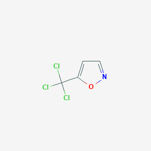 molecular formula C4H2Cl3NO B6416081 5-(Trichloromethyl)isoxazole, 97% CAS No. 88283-10-7