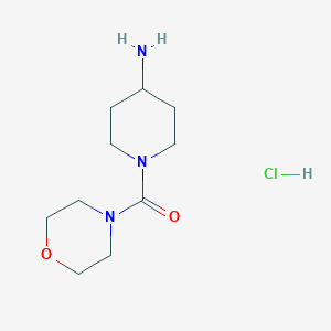 molecular formula C10H20ClN3O2 B6416097 1-(4-吗啉羰基)-4-哌啶胺盐酸盐;  95% CAS No. 1211474-97-3