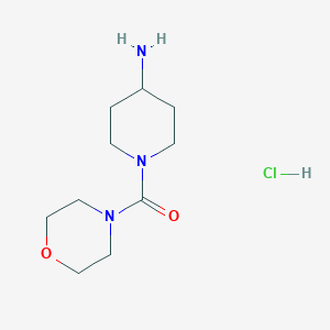 molecular formula C10H20ClN3O2 B6416097 (4-Aminopiperidin-1-yl)(morpholino)methanone hydrochloride CAS No. 1211474-97-3