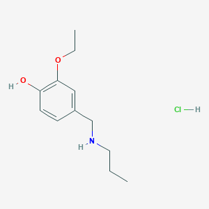molecular formula C12H20ClNO2 B6416114 2-Ethoxy-4-[(propylamino)methyl]phenol hydrochloride CAS No. 1240566-54-4