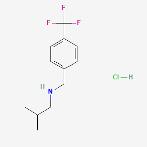 molecular formula C12H17ClF3N B6416125 (2-Methylpropyl)({[4-(trifluoromethyl)phenyl]methyl})amine hydrochloride CAS No. 1240568-68-6
