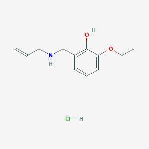 molecular formula C12H18ClNO2 B6416132 盐酸2-乙氧基-6-[(丙-2-烯-1-基)氨基]甲基苯酚 CAS No. 1240567-53-6