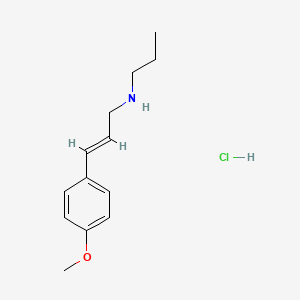 molecular formula C13H20ClNO B6416135 [(2E)-3-(4-Methoxyphenyl)prop-2-en-1-yl](propyl)amine hydrochloride CAS No. 1240591-01-8