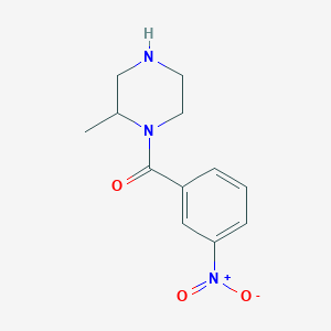 molecular formula C12H15N3O3 B6416145 2-Methyl-1-(3-nitrobenzoyl)piperazine CAS No. 1240565-23-4