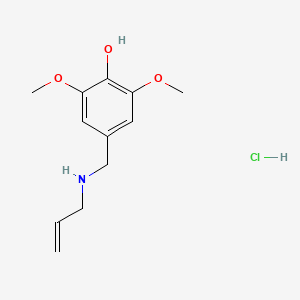 molecular formula C12H18ClNO3 B6416150 2,6-Dimethoxy-4-{[(prop-2-en-1-yl)amino]methyl}phenol hydrochloride CAS No. 1240569-10-1