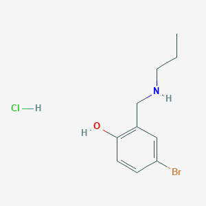 molecular formula C10H15BrClNO B6416155 4-Bromo-2-[(propylamino)methyl]phenol hydrochloride CAS No. 1240571-34-9
