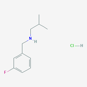 molecular formula C11H17ClFN B6416161 [(3-Fluorophenyl)methyl](2-methylpropyl)amine hydrochloride CAS No. 1240567-40-1