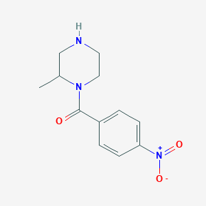 molecular formula C12H15N3O3 B6416164 2-Methyl-1-(4-nitrobenzoyl)piperazine CAS No. 1240565-93-8
