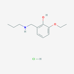 molecular formula C12H20ClNO2 B6416172 2-Ethoxy-6-[(propylamino)methyl]phenol hydrochloride CAS No. 1240581-88-7