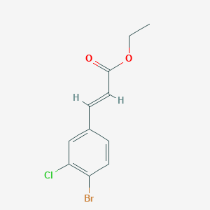 molecular formula C11H10BrClO2 B6416189 (E)-Ethyl 3-(4-bromo-3-chlorophenyl)acrylate CAS No. 1308279-93-7