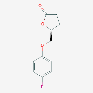 molecular formula C11H11FO3 B064162 (S)-5-((4-Fluorophenoxy)methyl)dihydrofuran-2(3H)-one CAS No. 175212-40-5