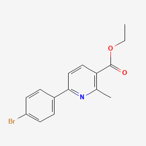 molecular formula C15H14BrNO2 B6416246 Ethyl 6-(4-bromophenyl)-2-methylpyridine-3-carboxylate CAS No. 23258-01-7