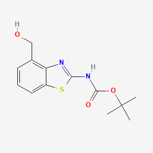 molecular formula C13H16N2O3S B6416272 (4-Hydroxymethyl-benzothiazol-2-yl)-carbamic acid t-butyl ester CAS No. 1265894-77-6