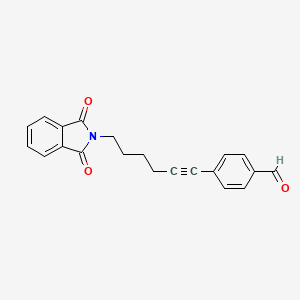 molecular formula C21H17NO3 B6416279 4-[6-(1,3-Dioxo-2,3-dihydro-1H-isoindol-2-yl)hex-1-yn-1-yl]benzaldehyde CAS No. 1323192-58-0