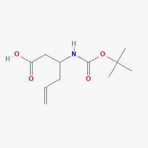 molecular formula C11H19NO4 B6416288 3-{[(Tert-butoxy)carbonyl]amino}hex-5-enoic acid CAS No. 1335042-76-6